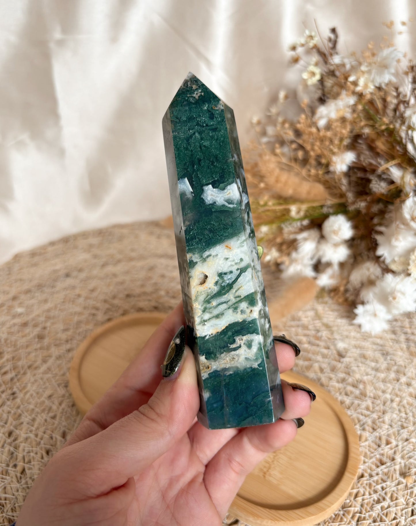 Druzy Moosachat Spitze Nr. 4