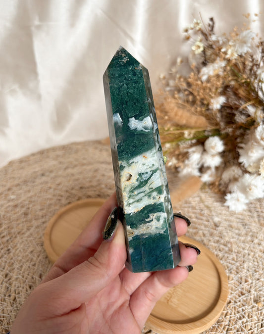 Druzy Moosachat Spitze Nr. 4