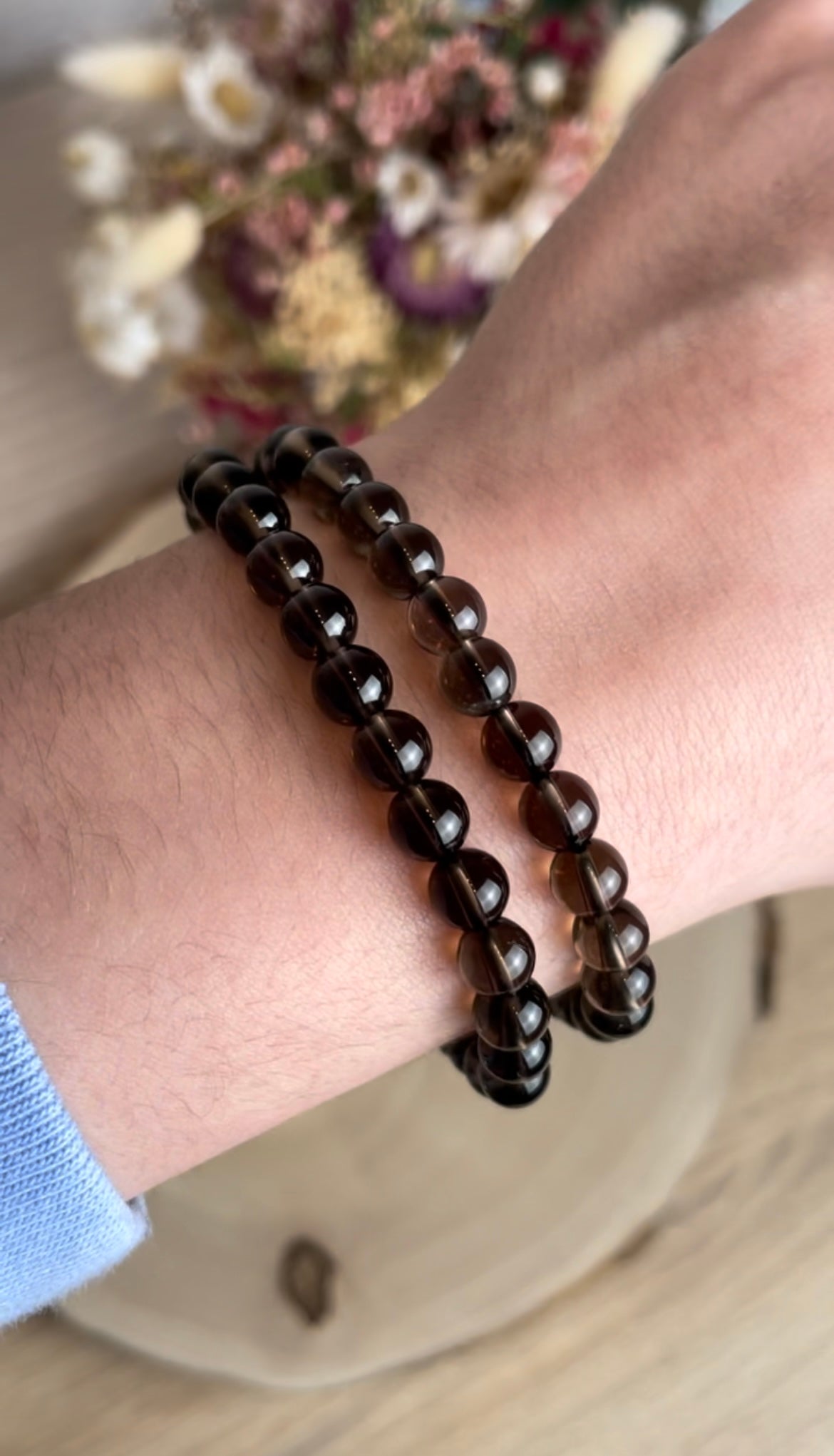 Rauchquarz Kugelarmband 6mm