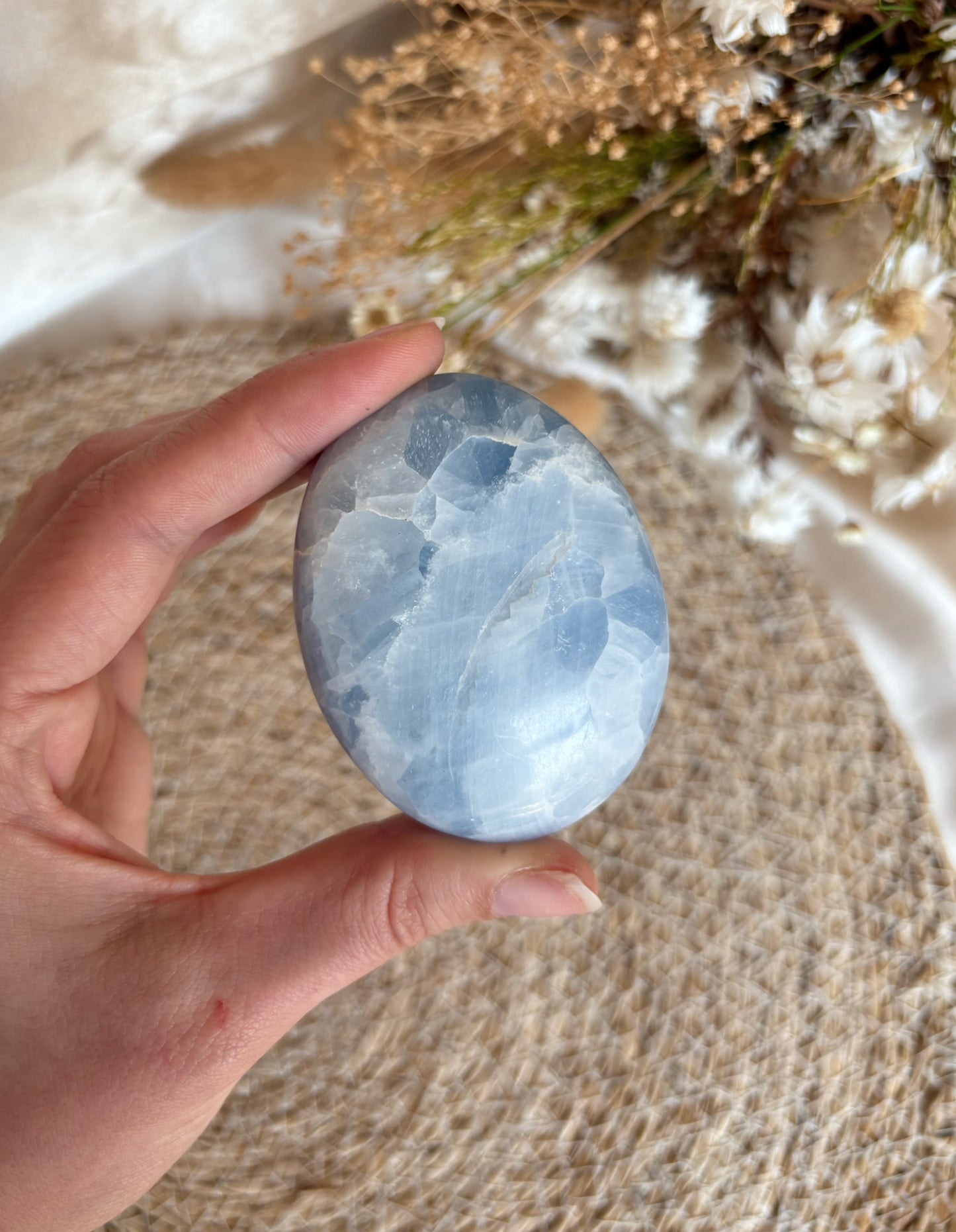 Blauer Calcit Handstein