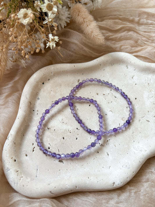 HQ Amethyst Armband facettiert - 4mm