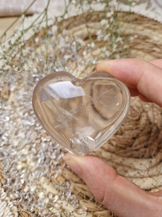 Bergkristall Herz in Extra Qualität
