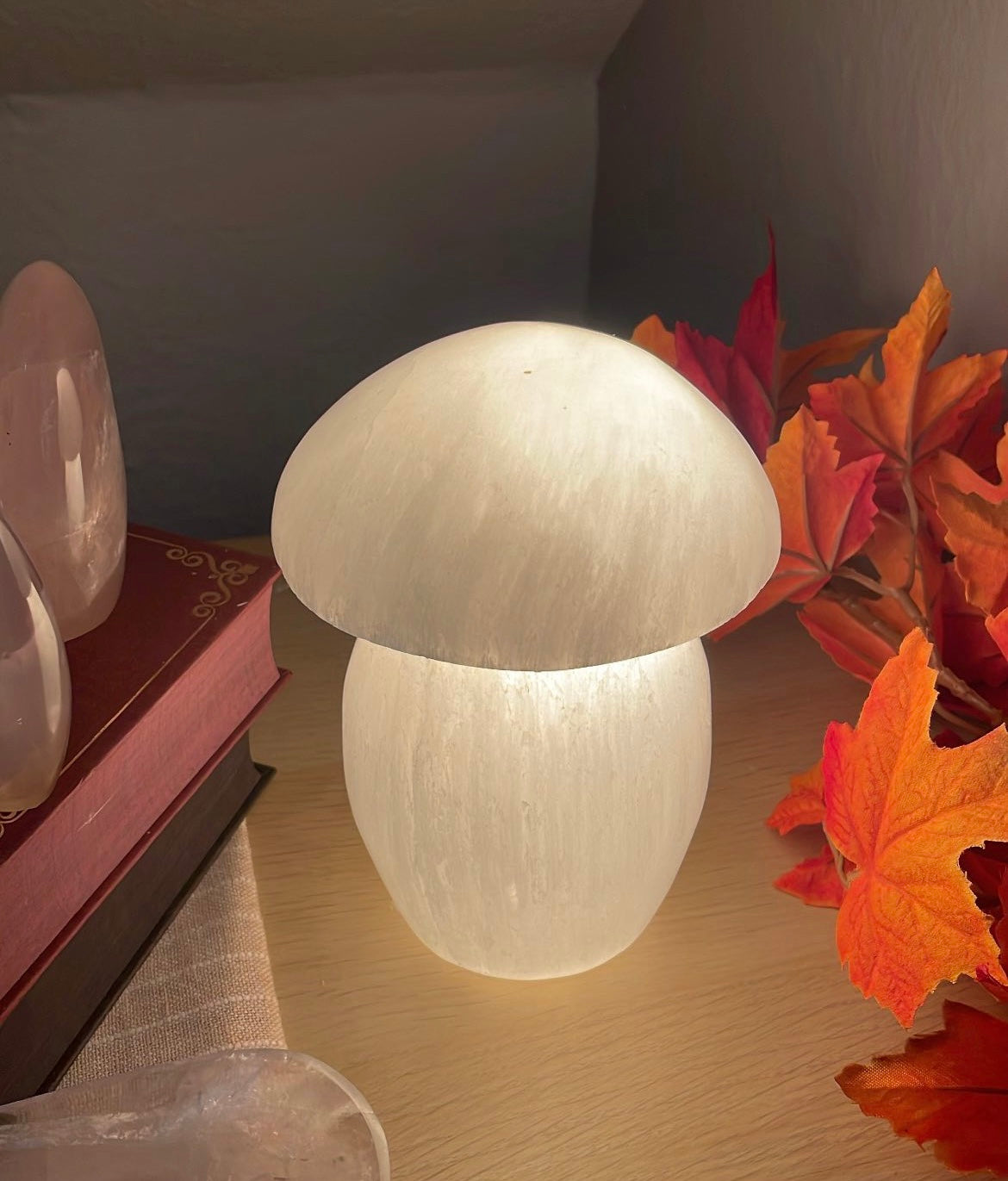Selenit Pilzlampe