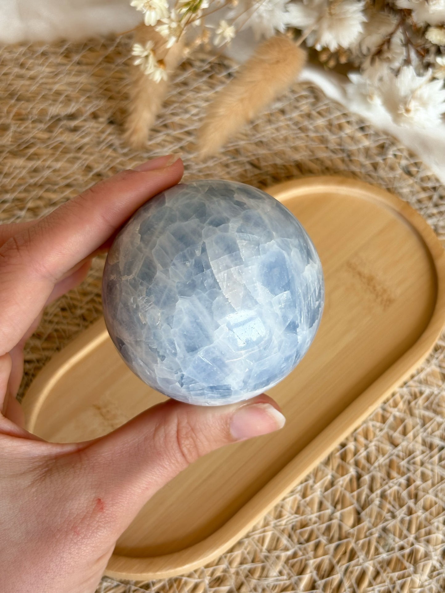 Blaue Calcit Kugel Nr. 3 - High Quality