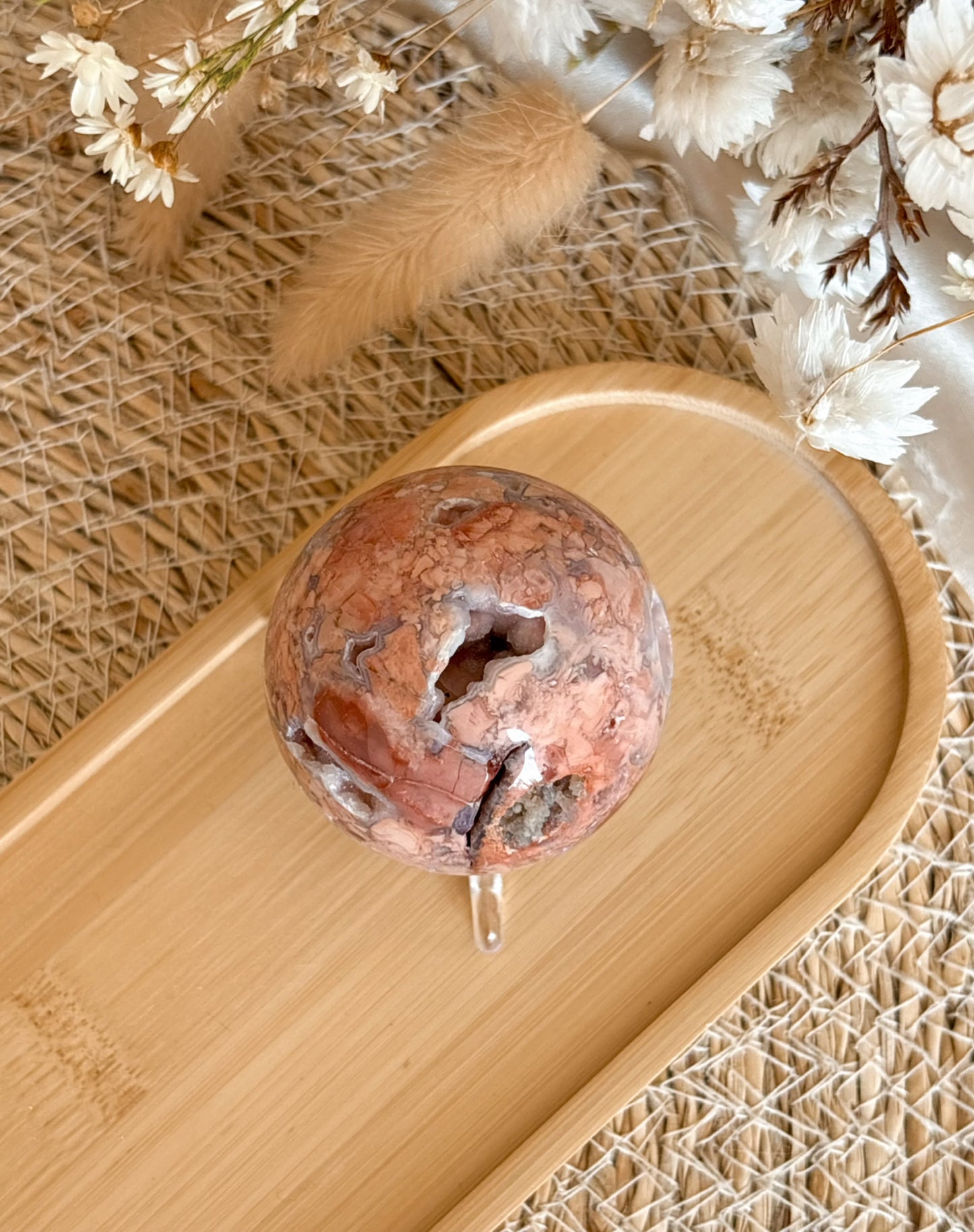 Druzy Cotton Candy Achat Kugel Nr. 2