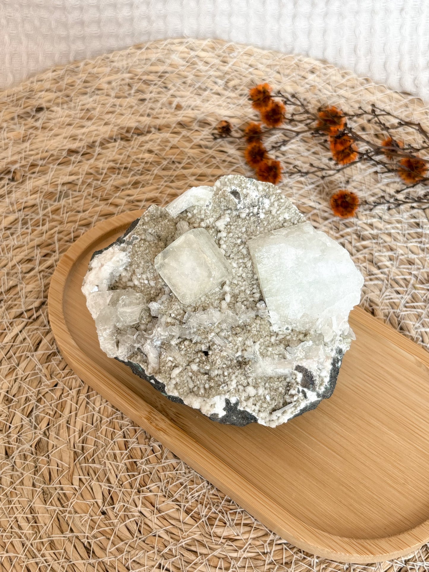 Indischer Mineralien-Mix mit Calcitwürfeln
