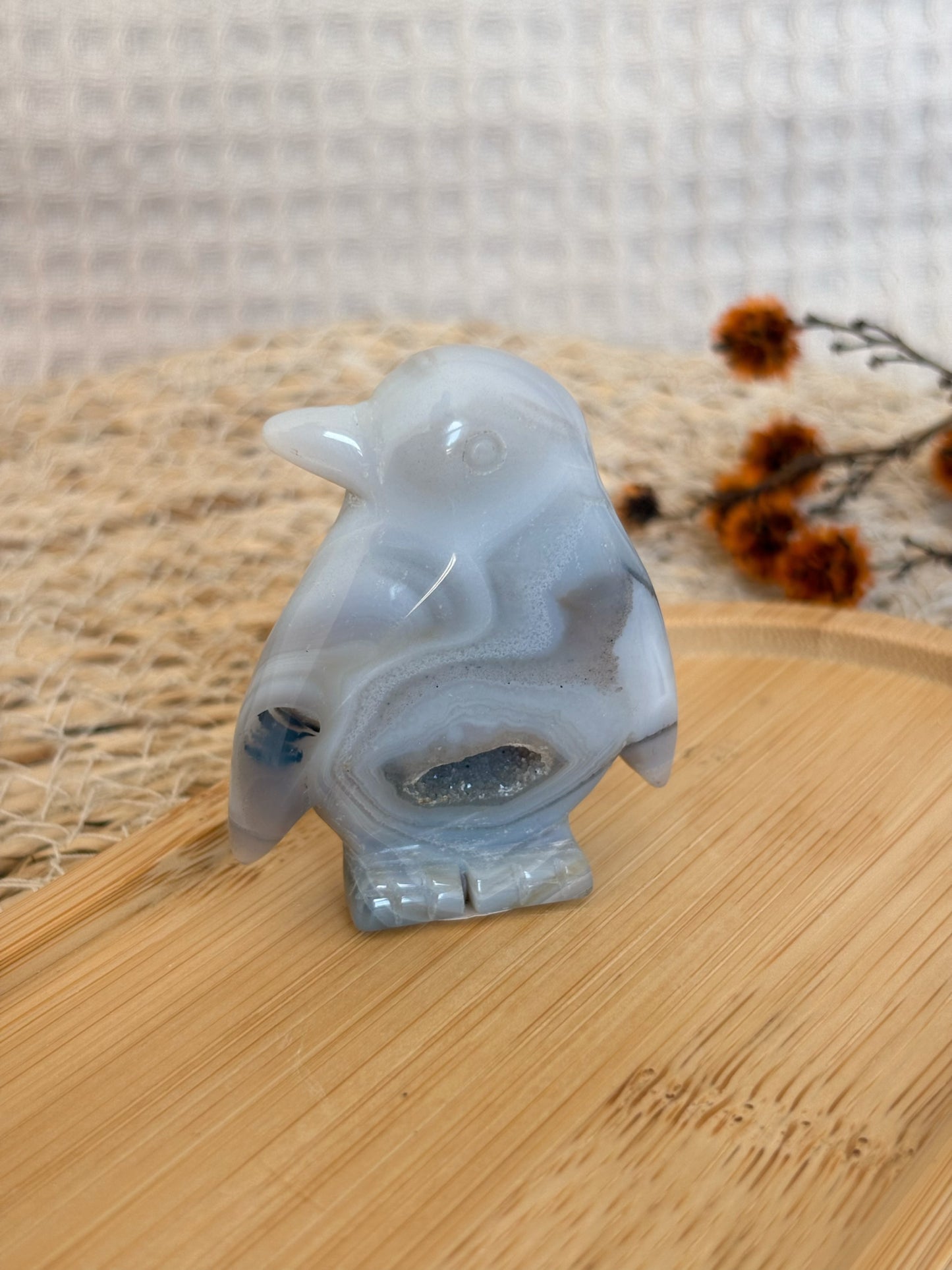 Druzy Achat Pinguin
