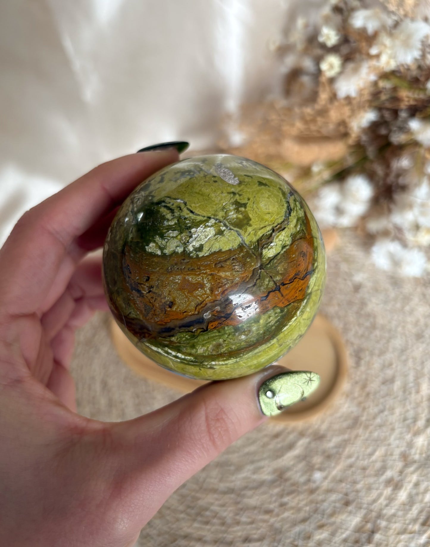 Grüne Opal Kugel Nr. 2