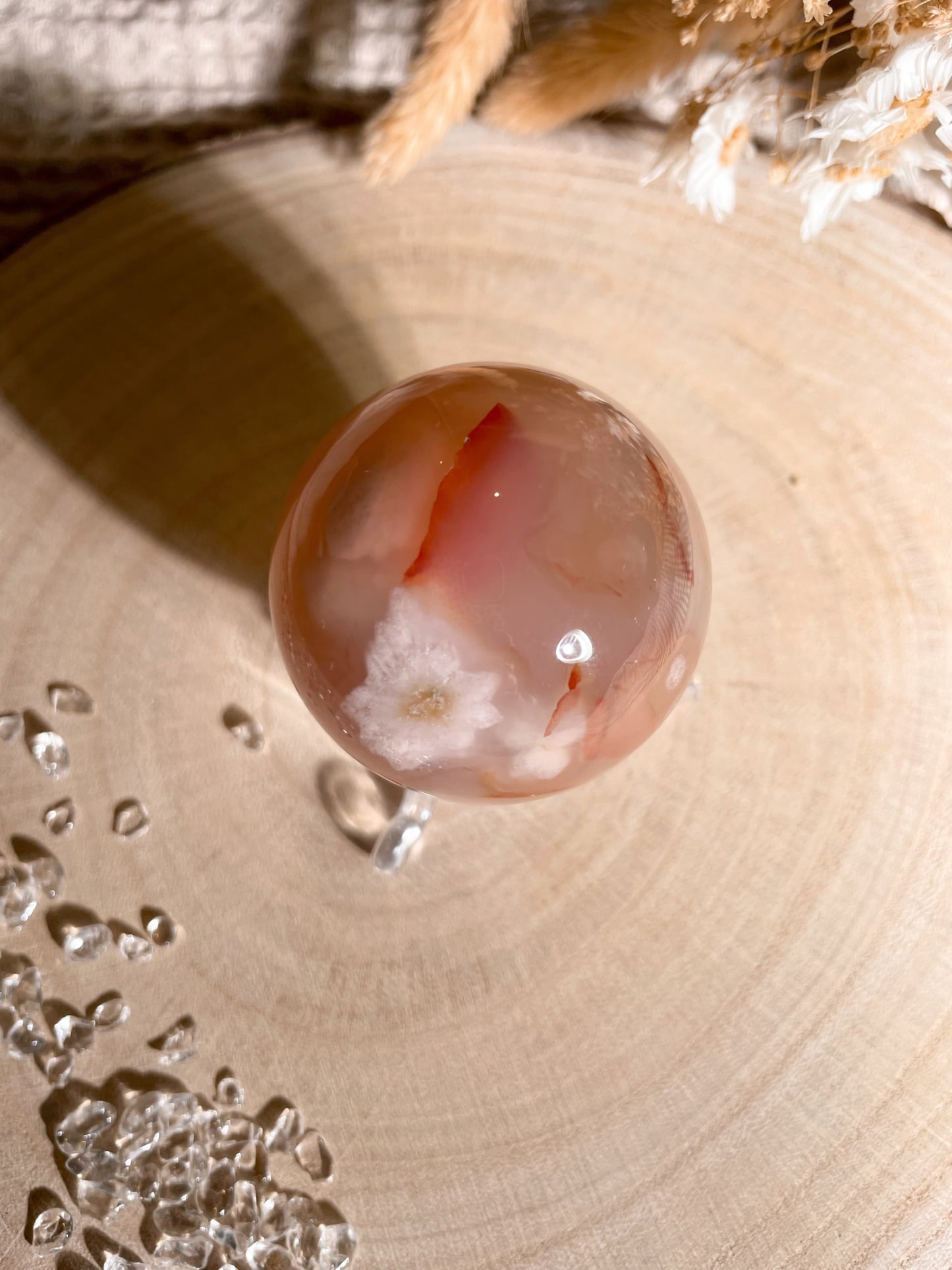 Blumenachat Kugel BA29