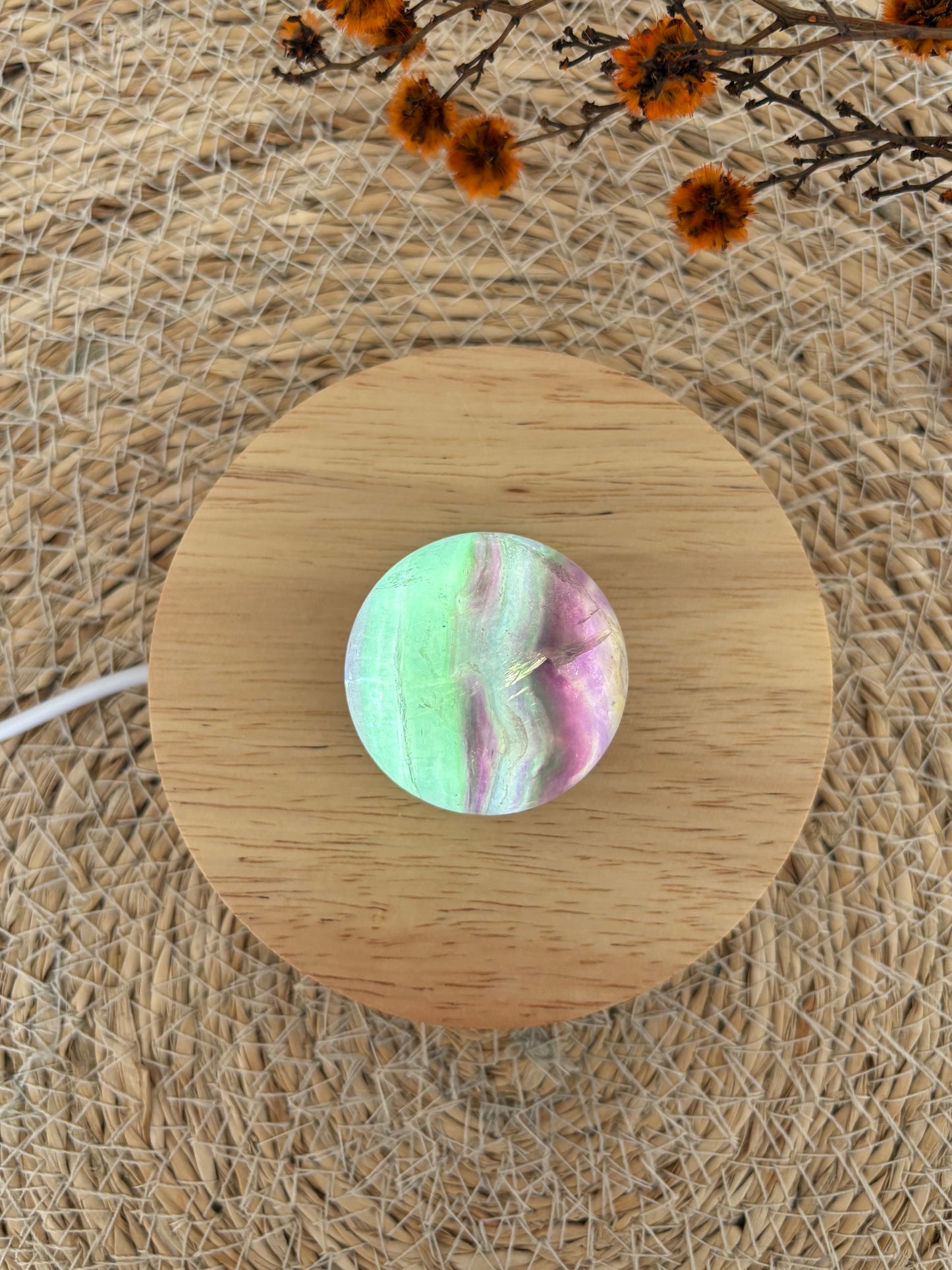 Lila-grüne Fluorit Kugel LG12