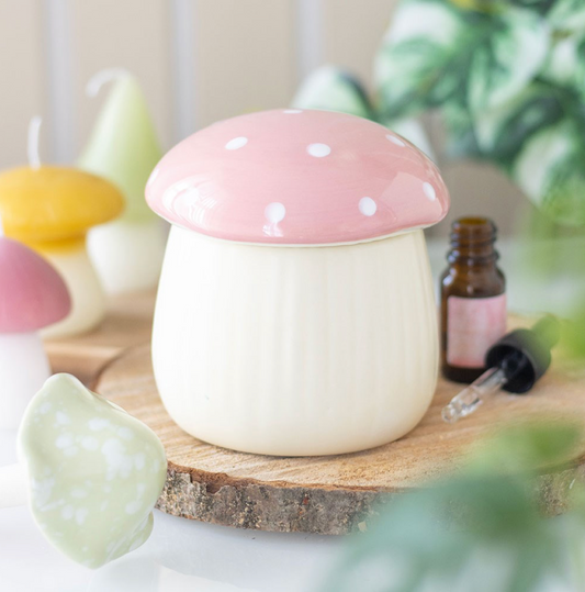 Pink Mushroom - Wachsbrenner aus Keramik