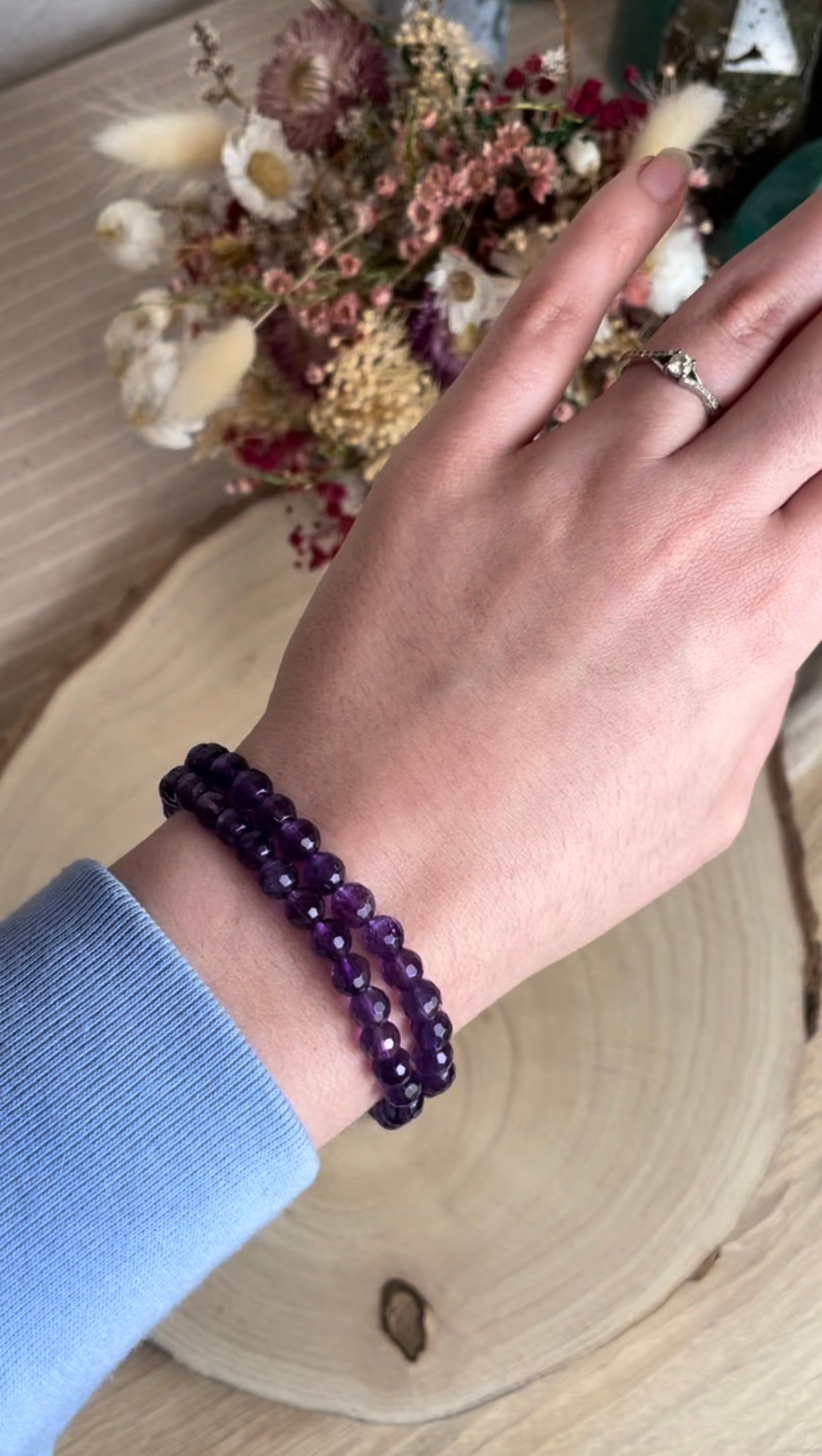 Amethyst facettiert Armband 6mm