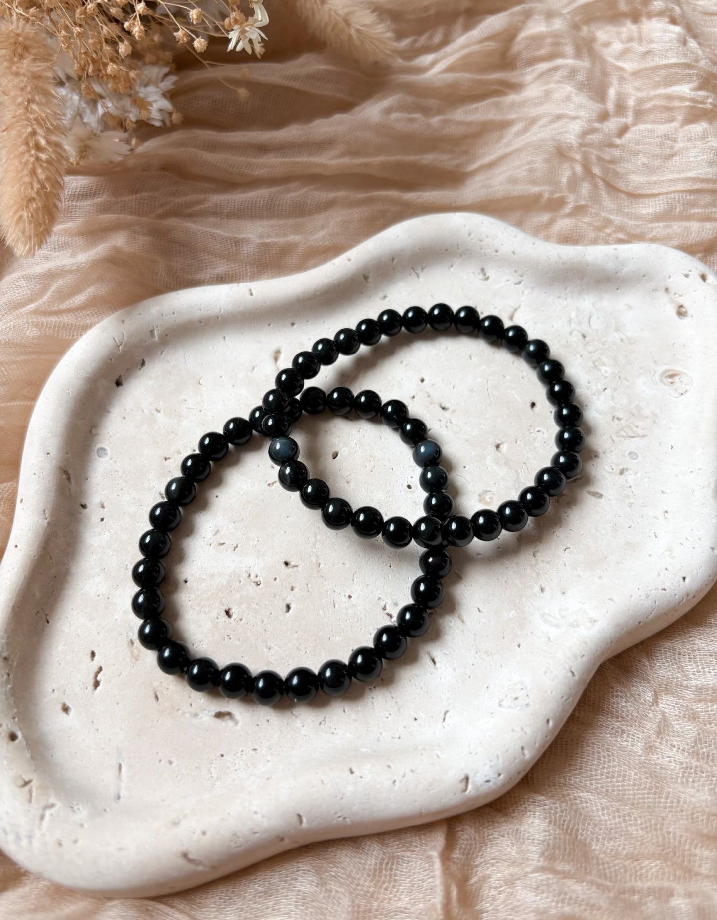 Regenbogenobsidian Kugelarmband - 6mm