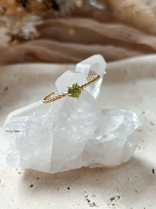 Peridot Ring - vergoldet