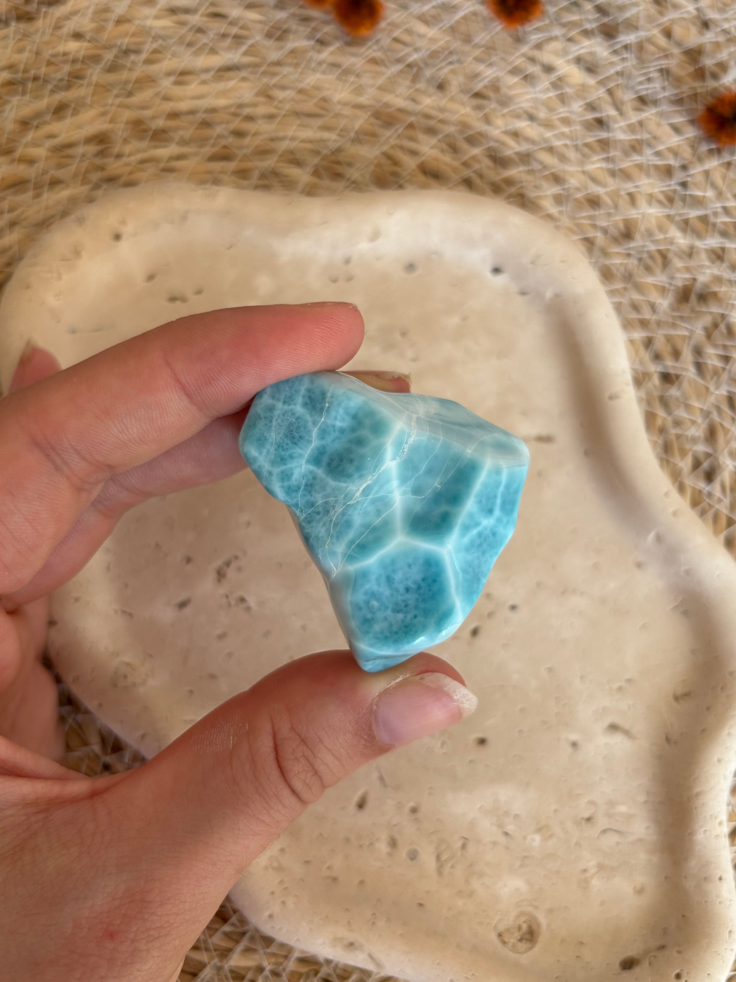 Larimar Freiform in AAA Qualität - Sammlerstück 🩵