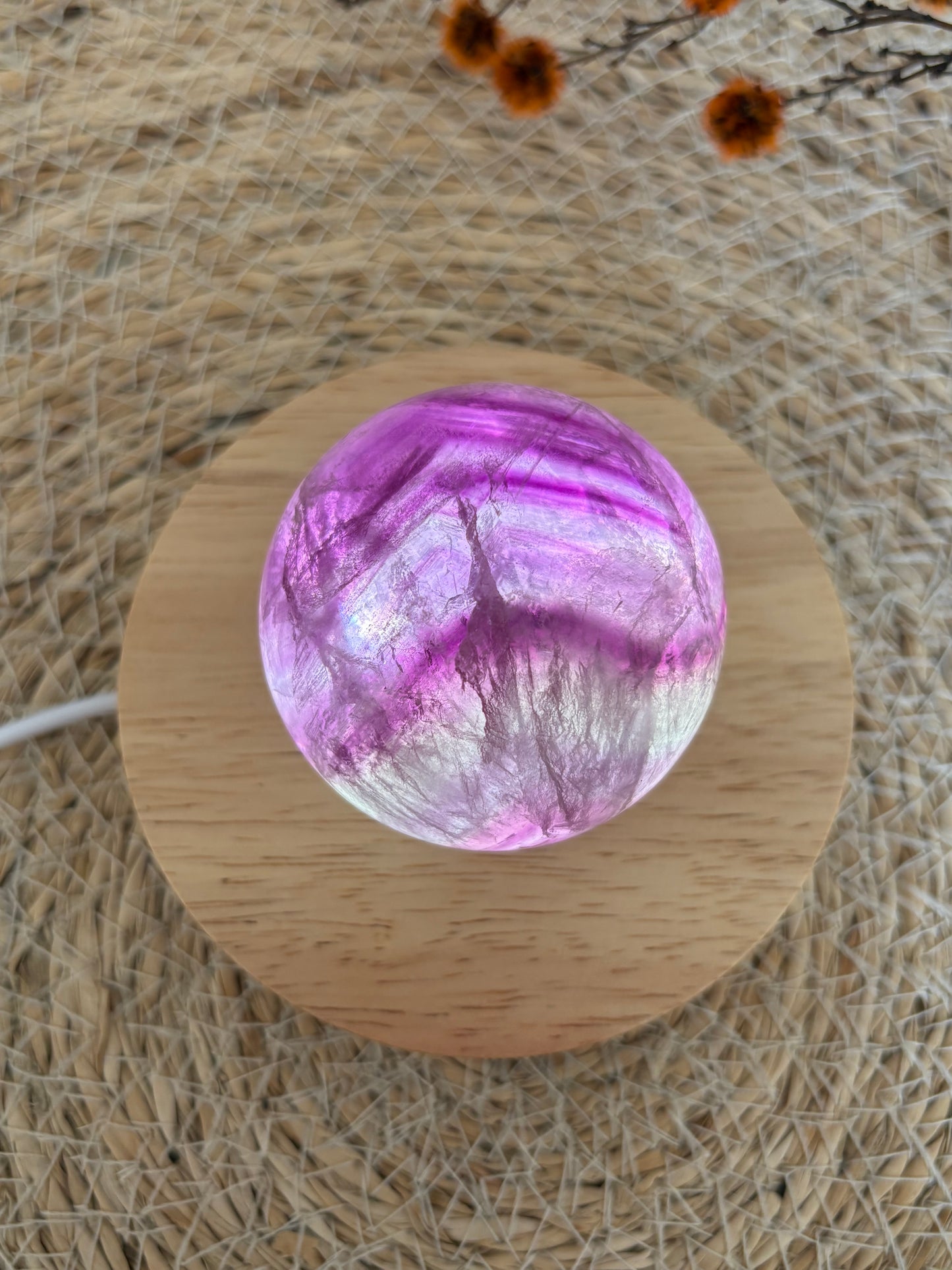 Lila Fluorit Kugel LM62