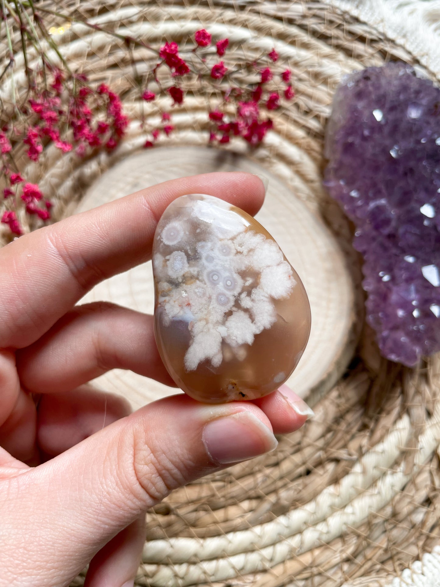 Blumenachat Handstein Nr. 19