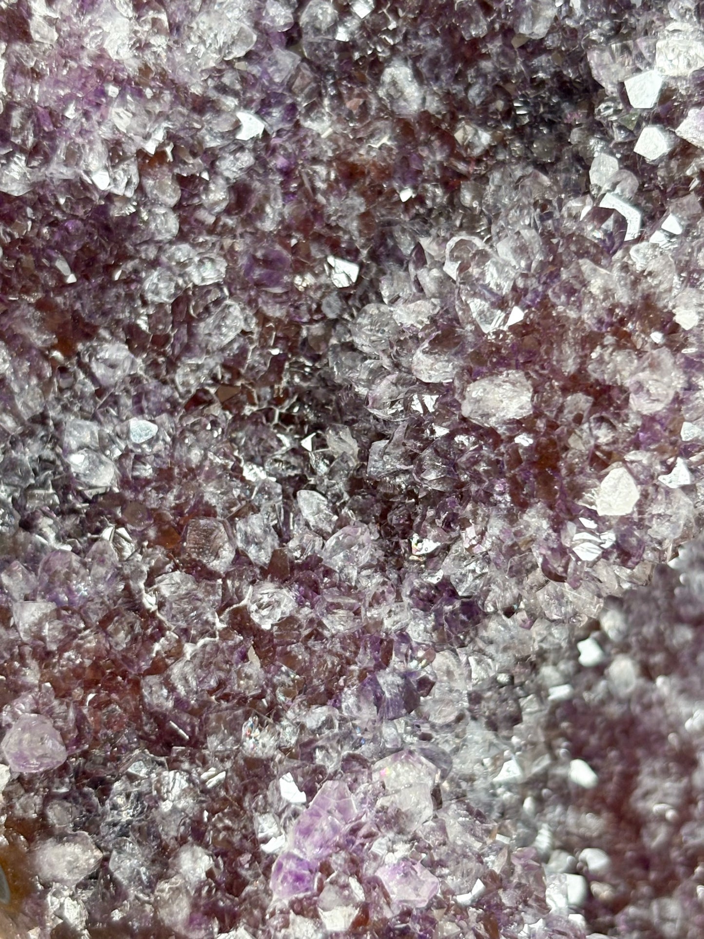 XL Amethyst mit Achat aus Uruguay auf Ständer