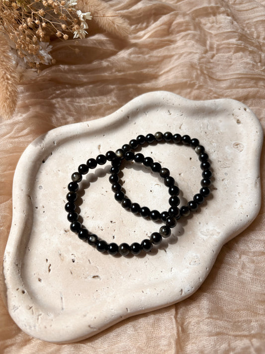 Goldobsidian Kugelarmband - 6mm