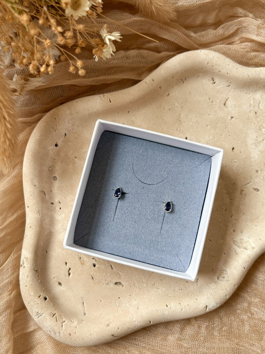 Iolith Ohrstecker „Teardrop sparkle“ - 925 Silber