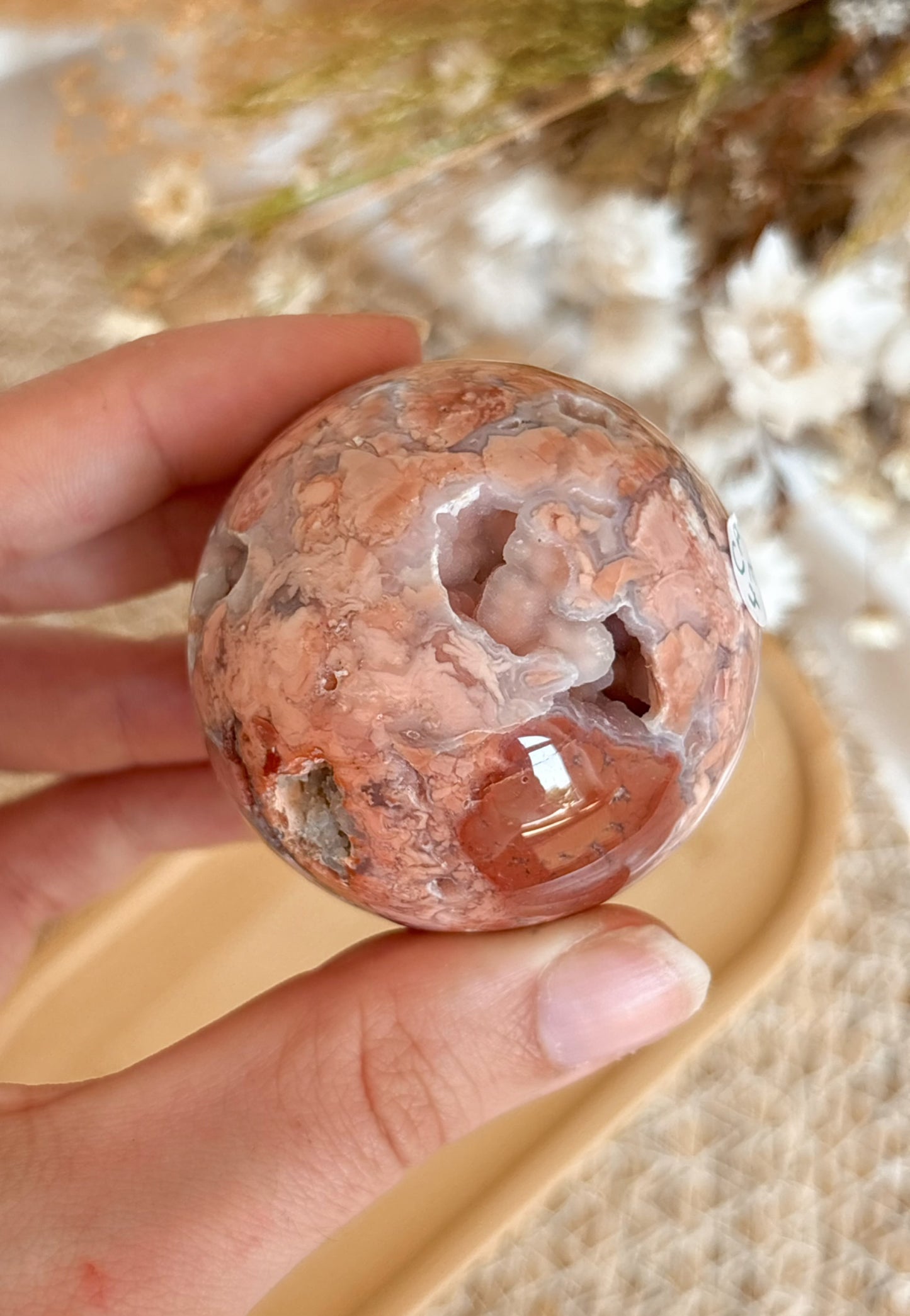 Druzy Cotton Candy Achat Kugel Nr. 2