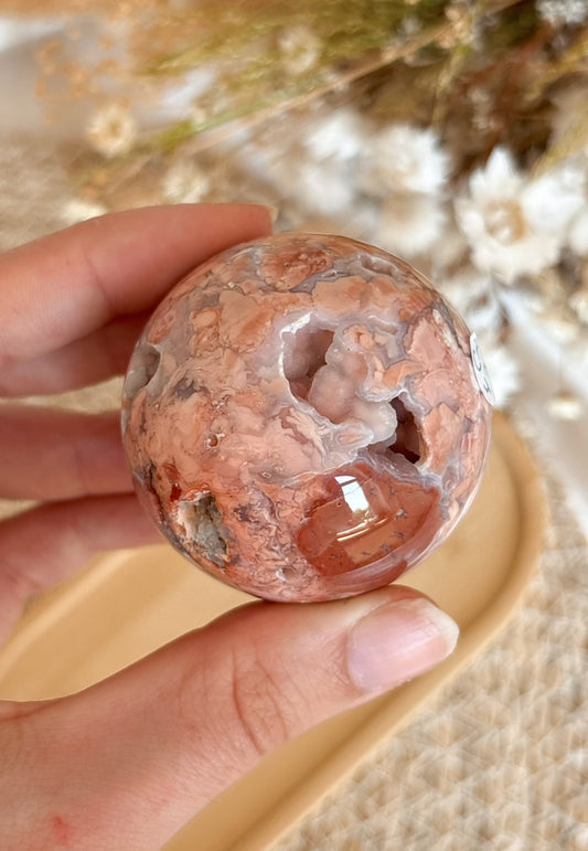 Druzy Cotton Candy Achat Kugel Nr. 2