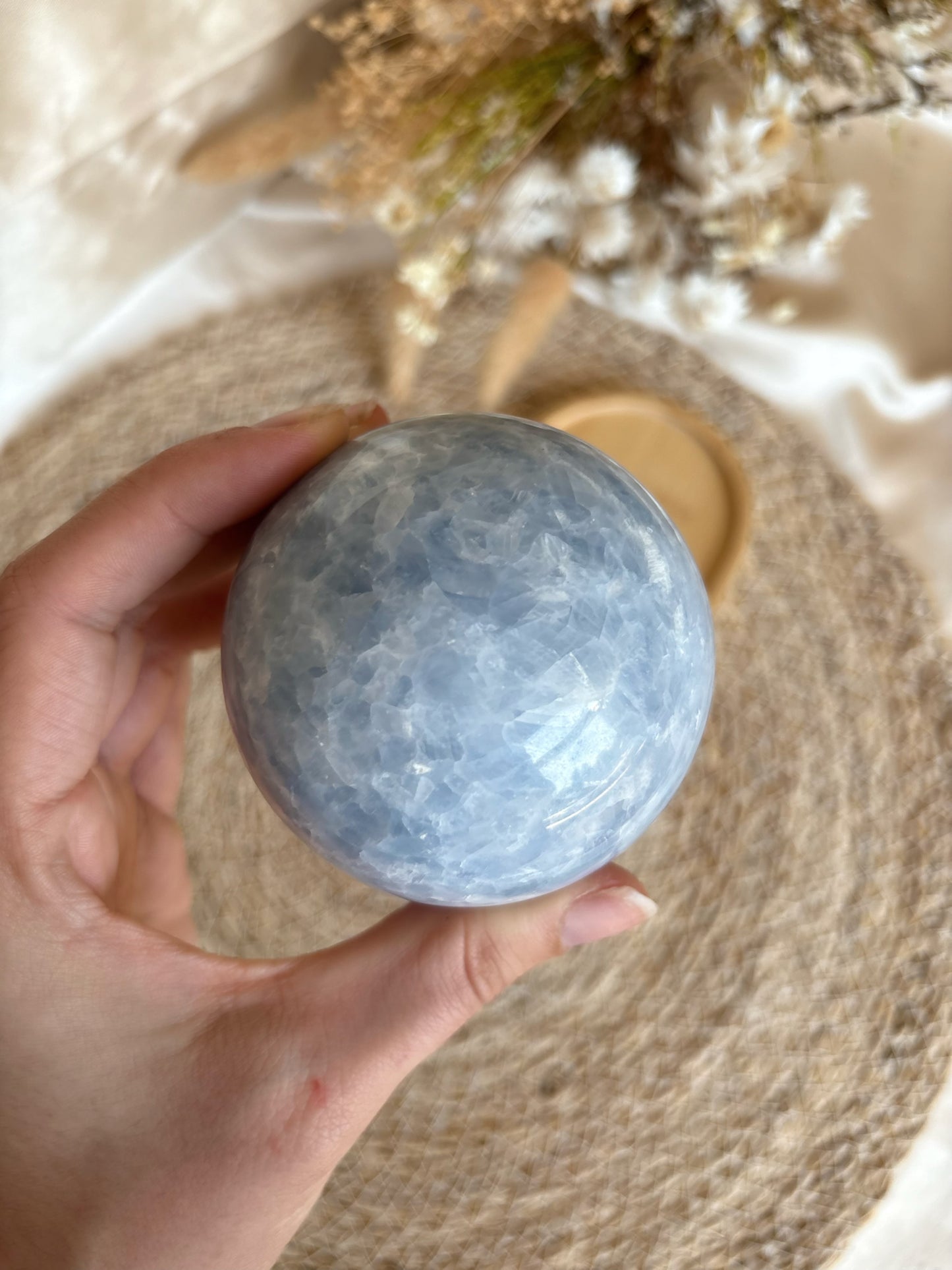 Blaue Calcit Kugel Nr. 1 - High Quality