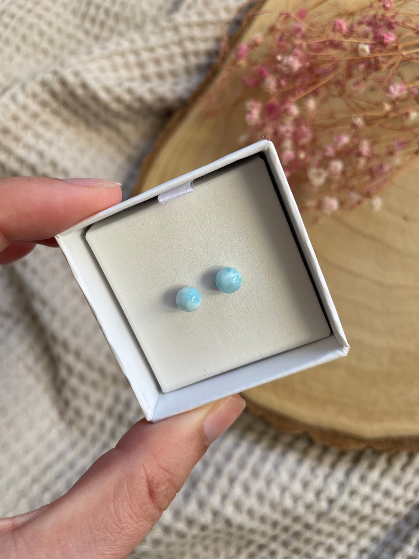 Larimar Ohrstecker Nr. 3