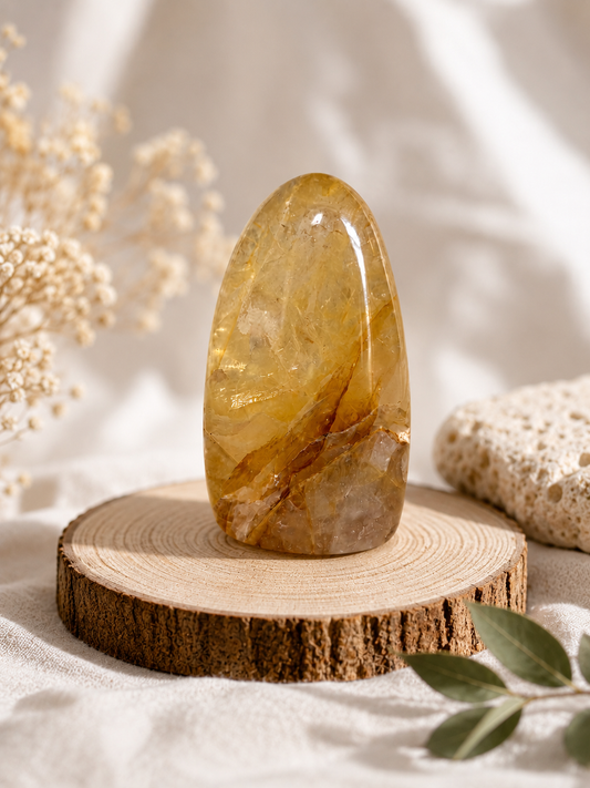 Transparente Golden Healer Freiform Nr. 1