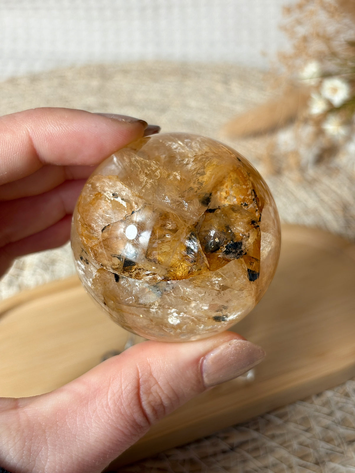HQ Golden Healer Kugel mit Einschlüssen