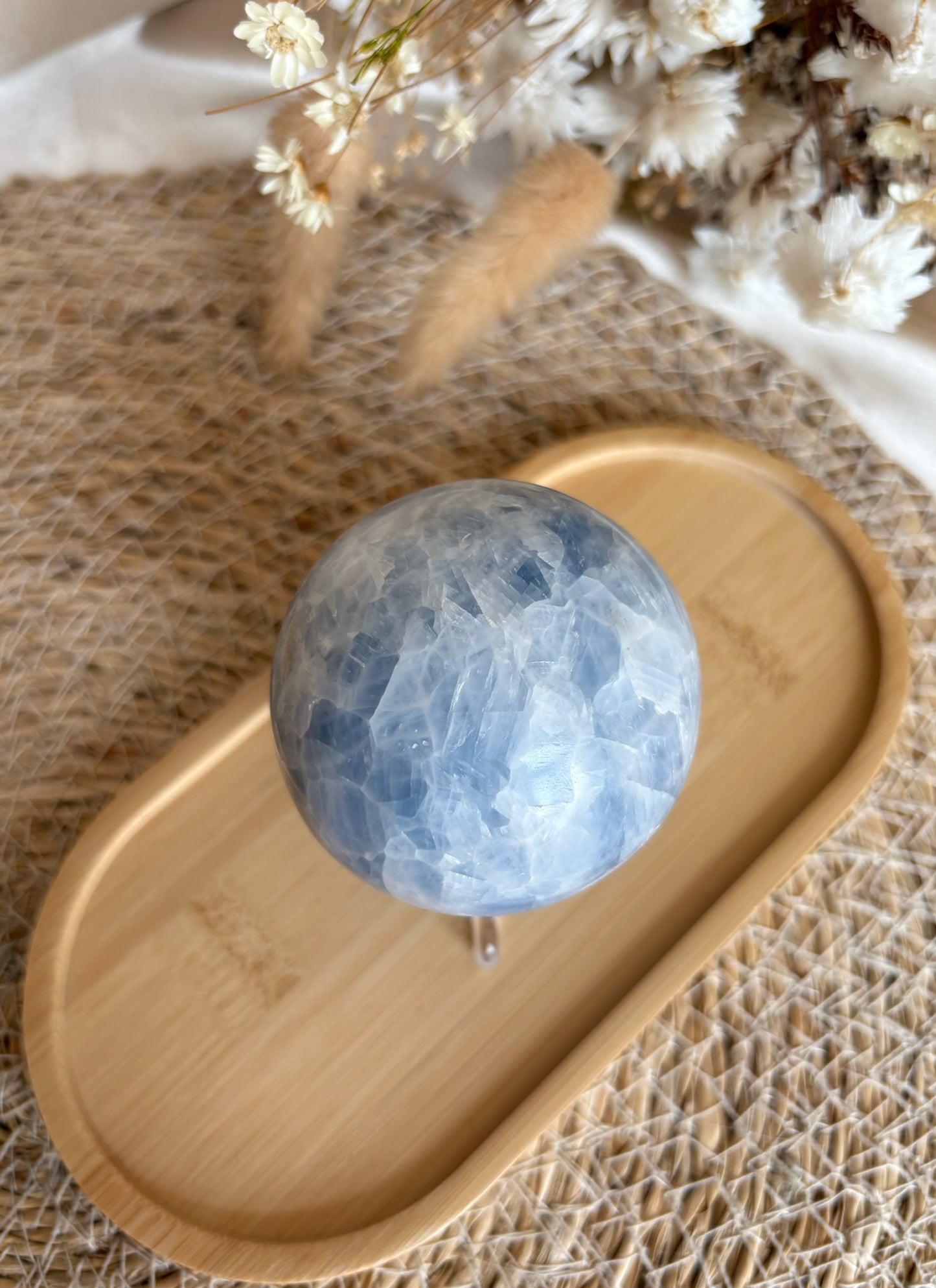 Blaue Calcit Kugel Nr. 3 - High Quality