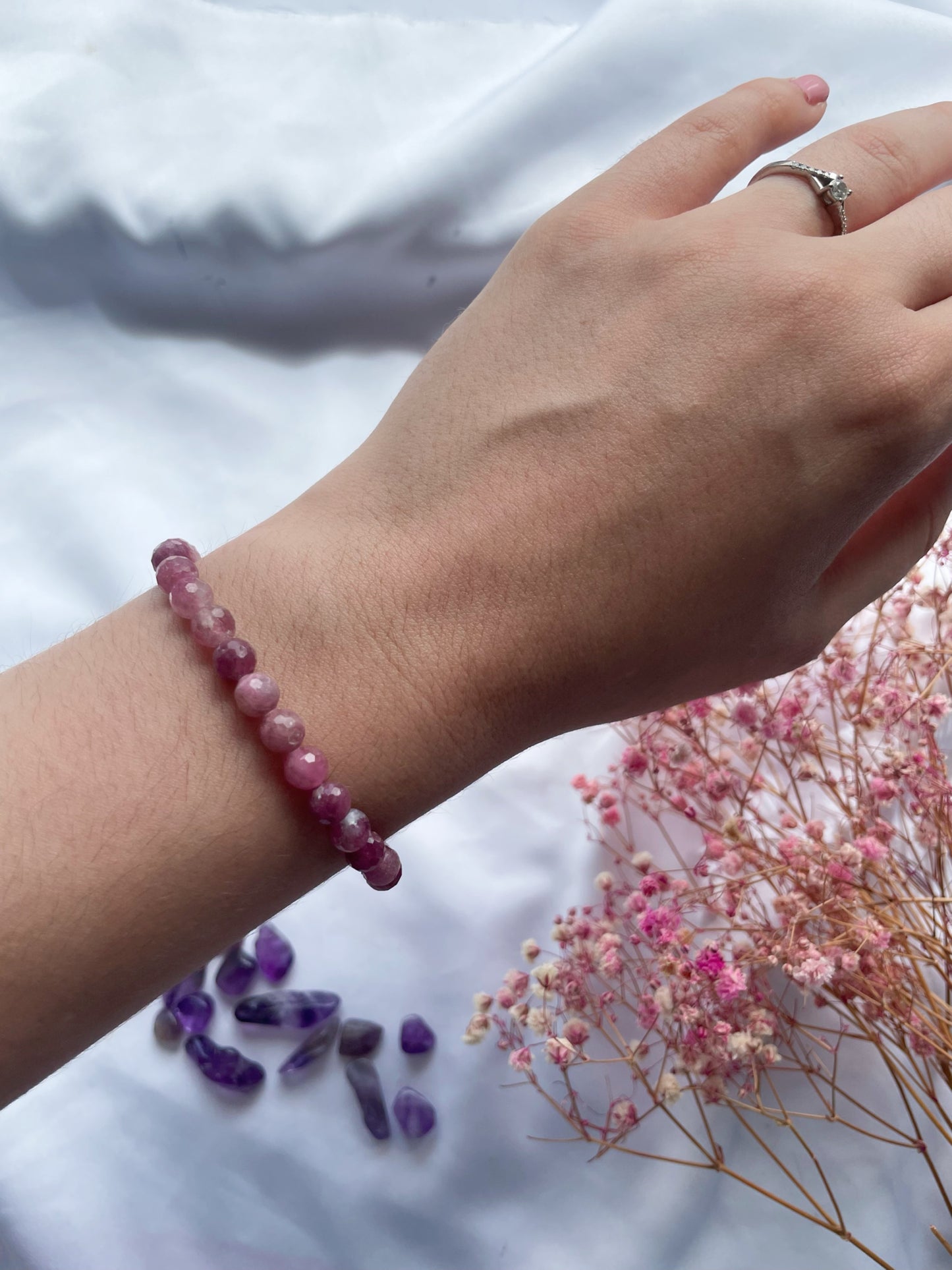 Turmalin pink Kugelarmband