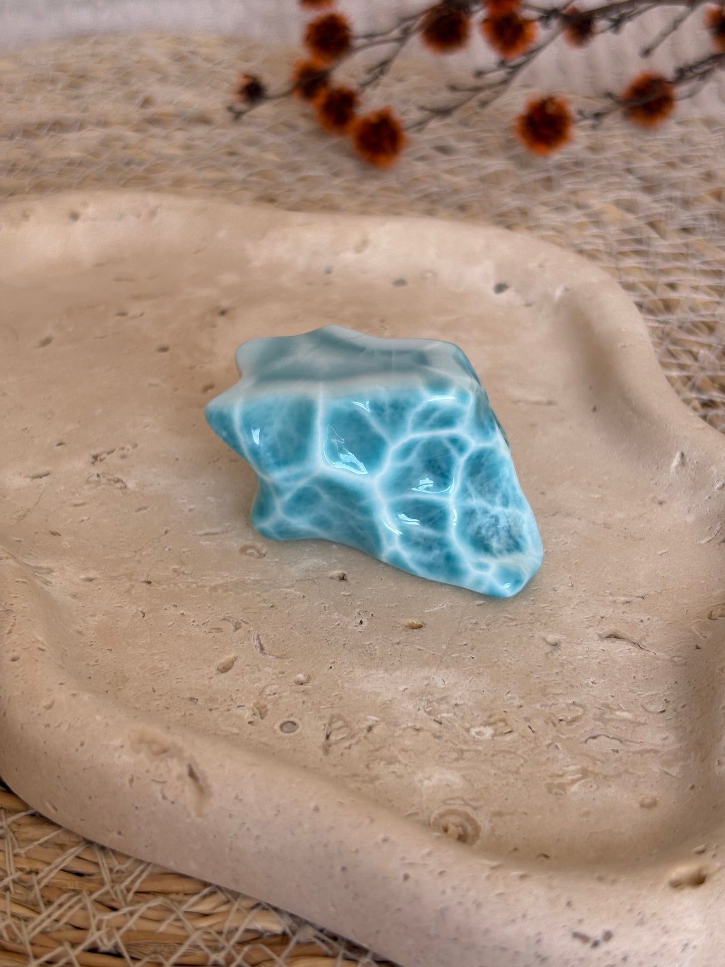 Larimar Freiform in AAA Qualität - Sammlerstück 🩵