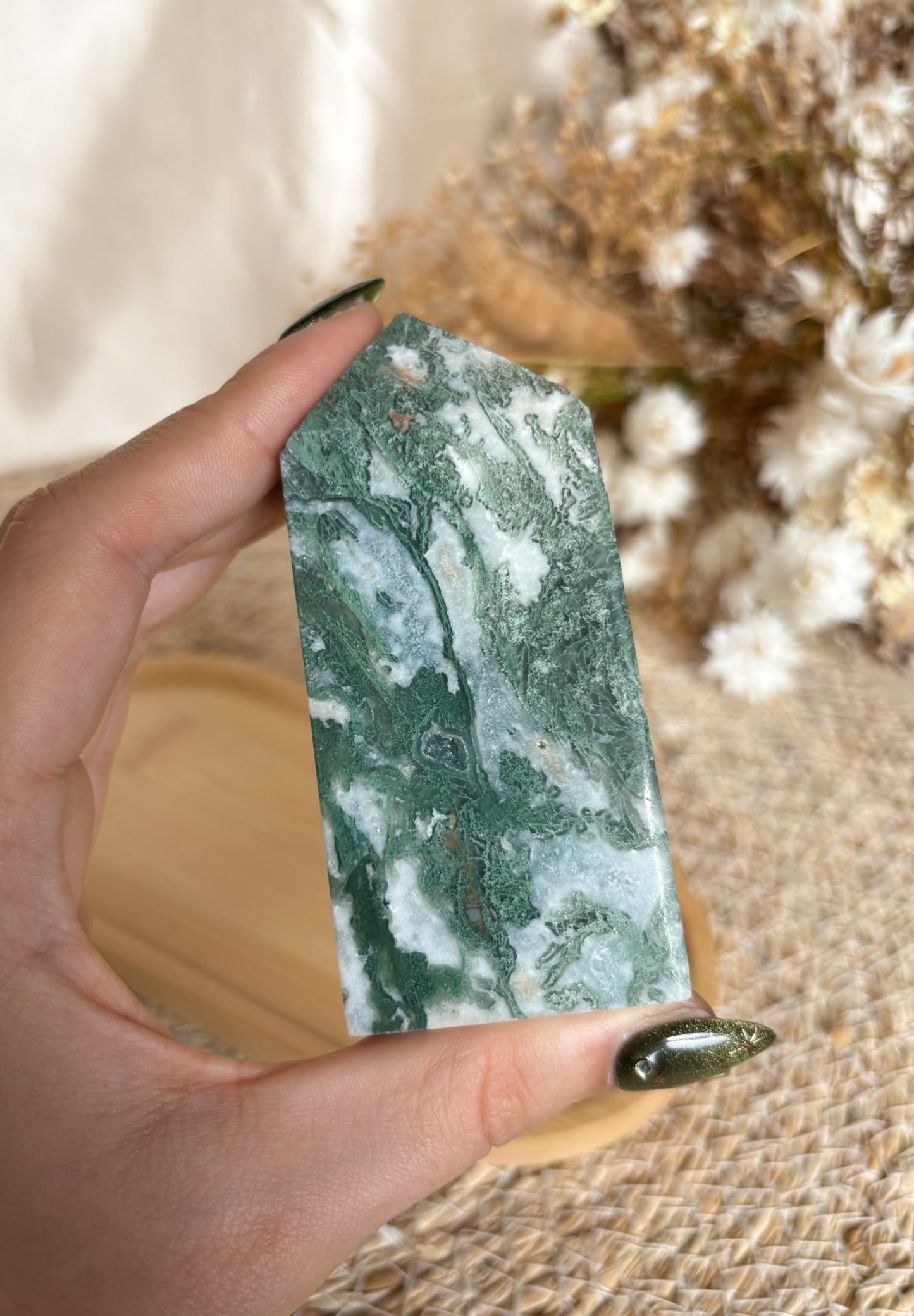 Druzy Moosachat Spitze Nr. 3