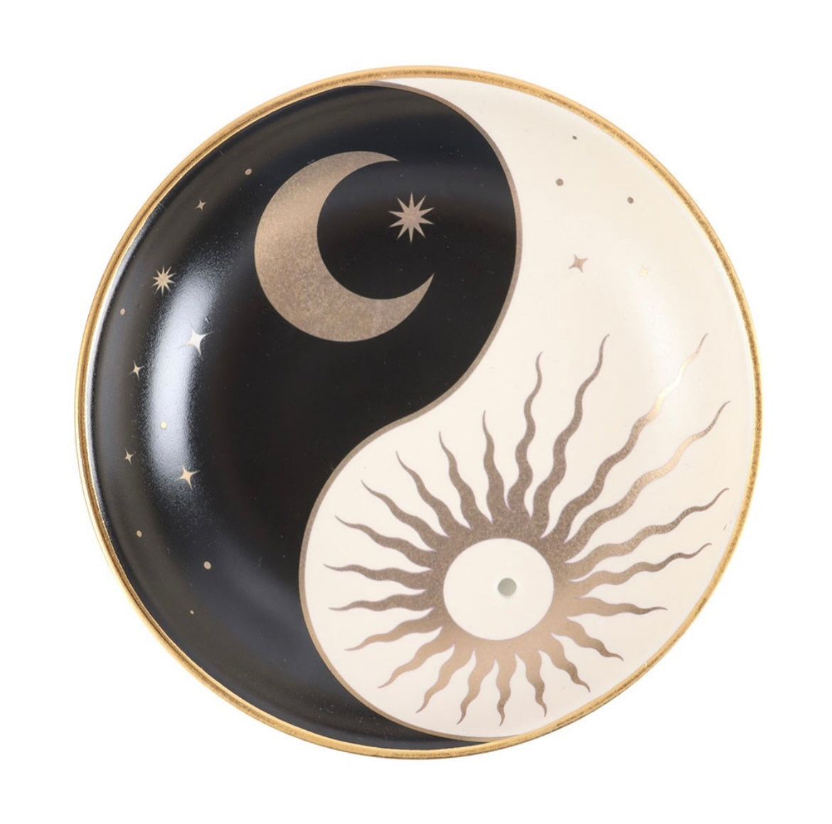 Yin & Yang- Räucherstäbchenhalter aus Keramik