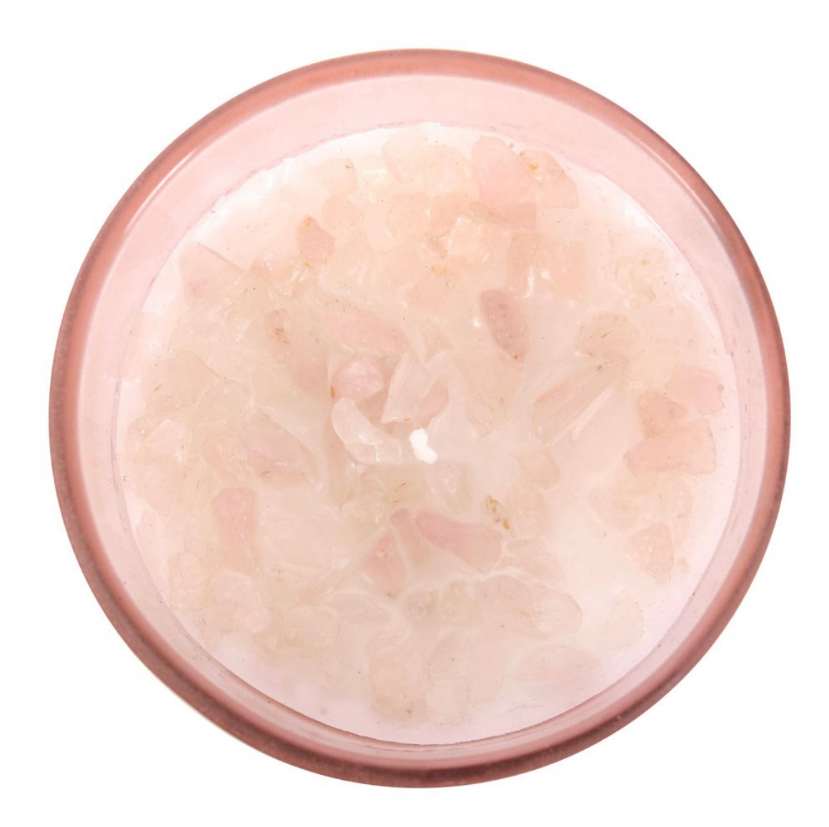 Kerze „Gratitude“ - Wild Rose mit Rosenquarzchips