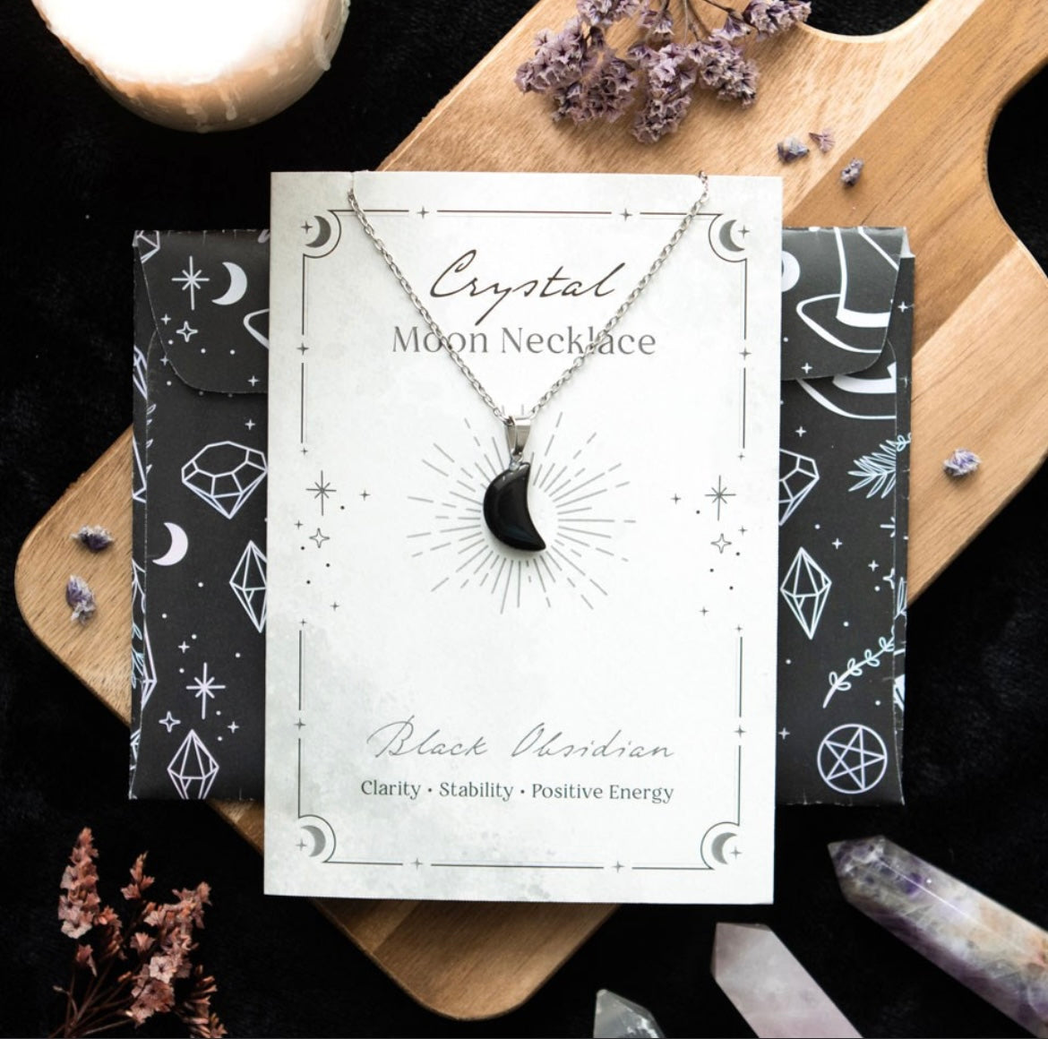 Obsidian Mond Kette
