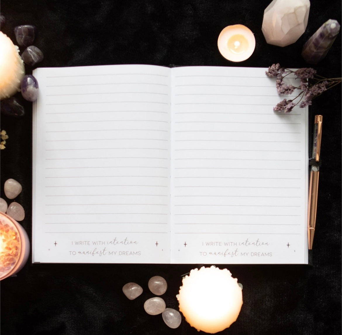 Manifestations Journal mit Amethyst Stift 🌸