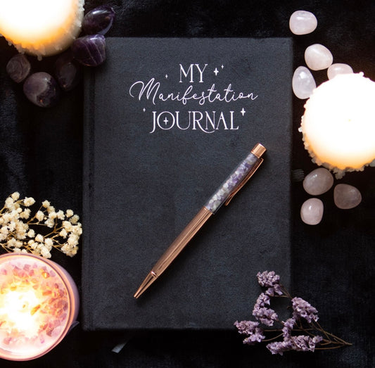 Manifestations Journal mit Amethyst Stift 🌸