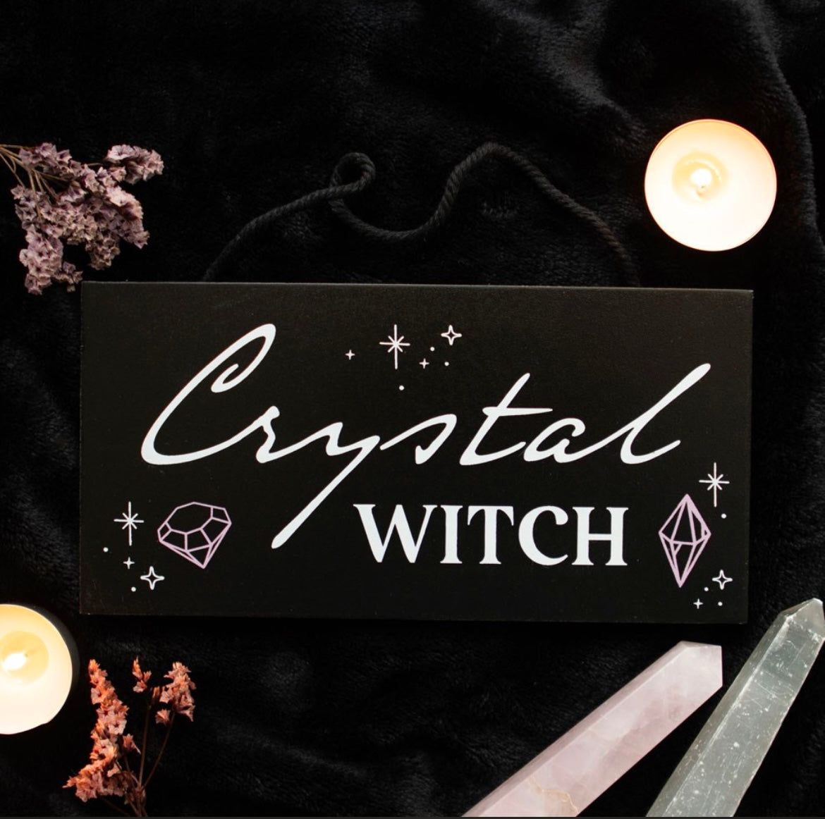 Schild „Crystal Witch“