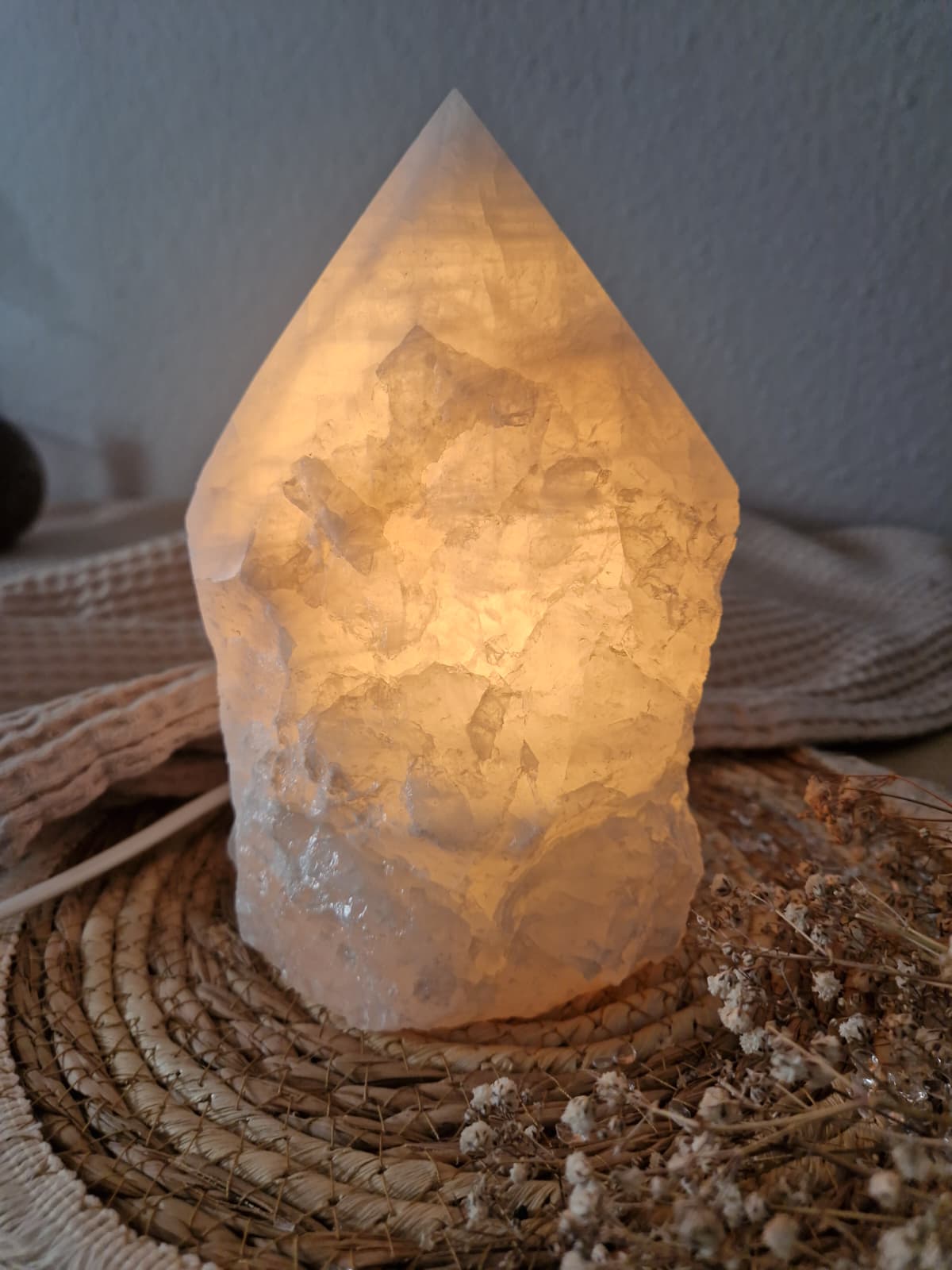 Bergkristall Lampe Nr. 1