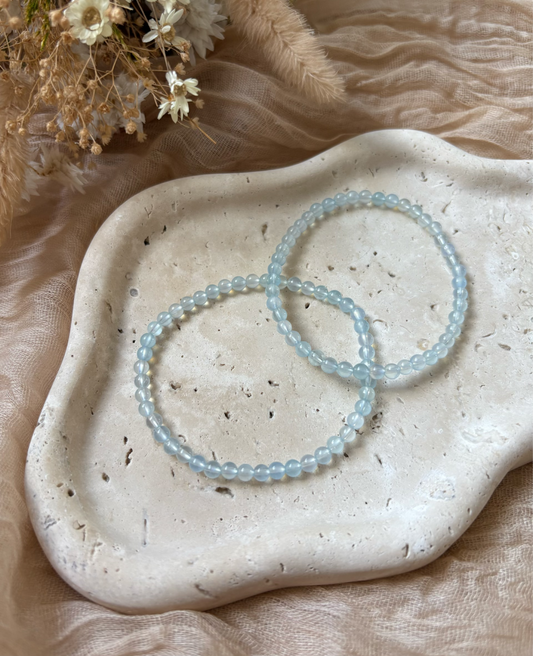 Aquamarin Kugelarmband - 3mm