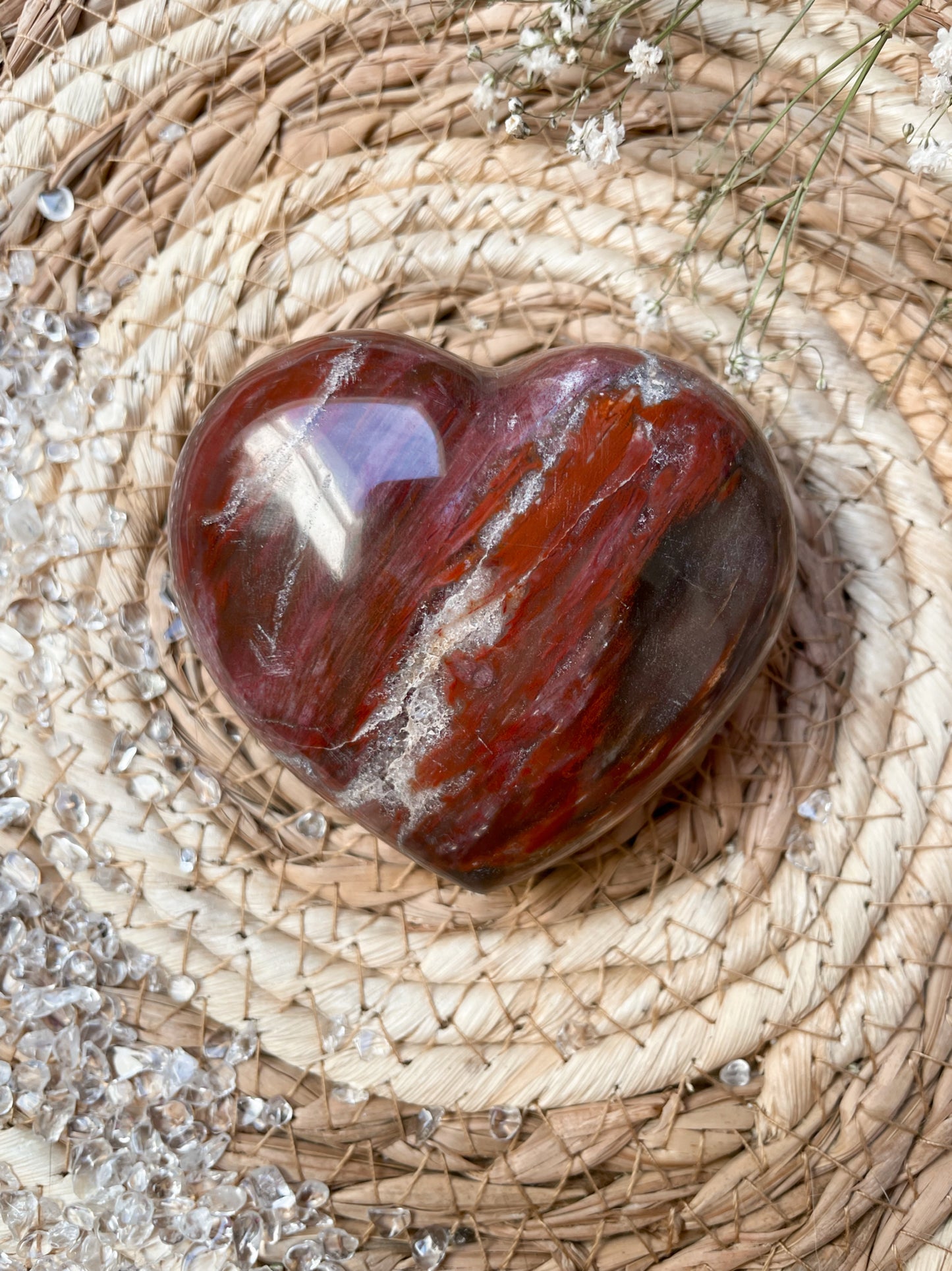 Versteinertes Holz Herz