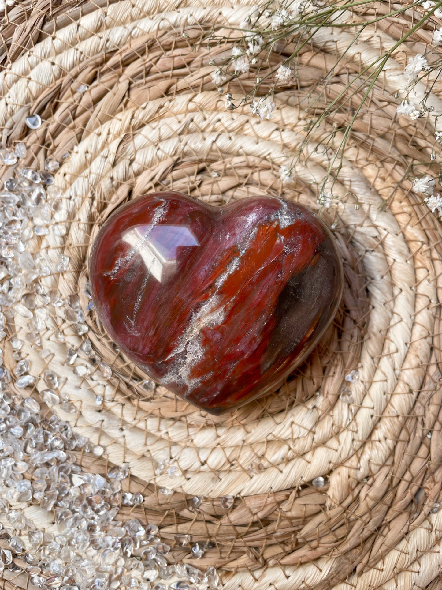 Versteinertes Holz Herz