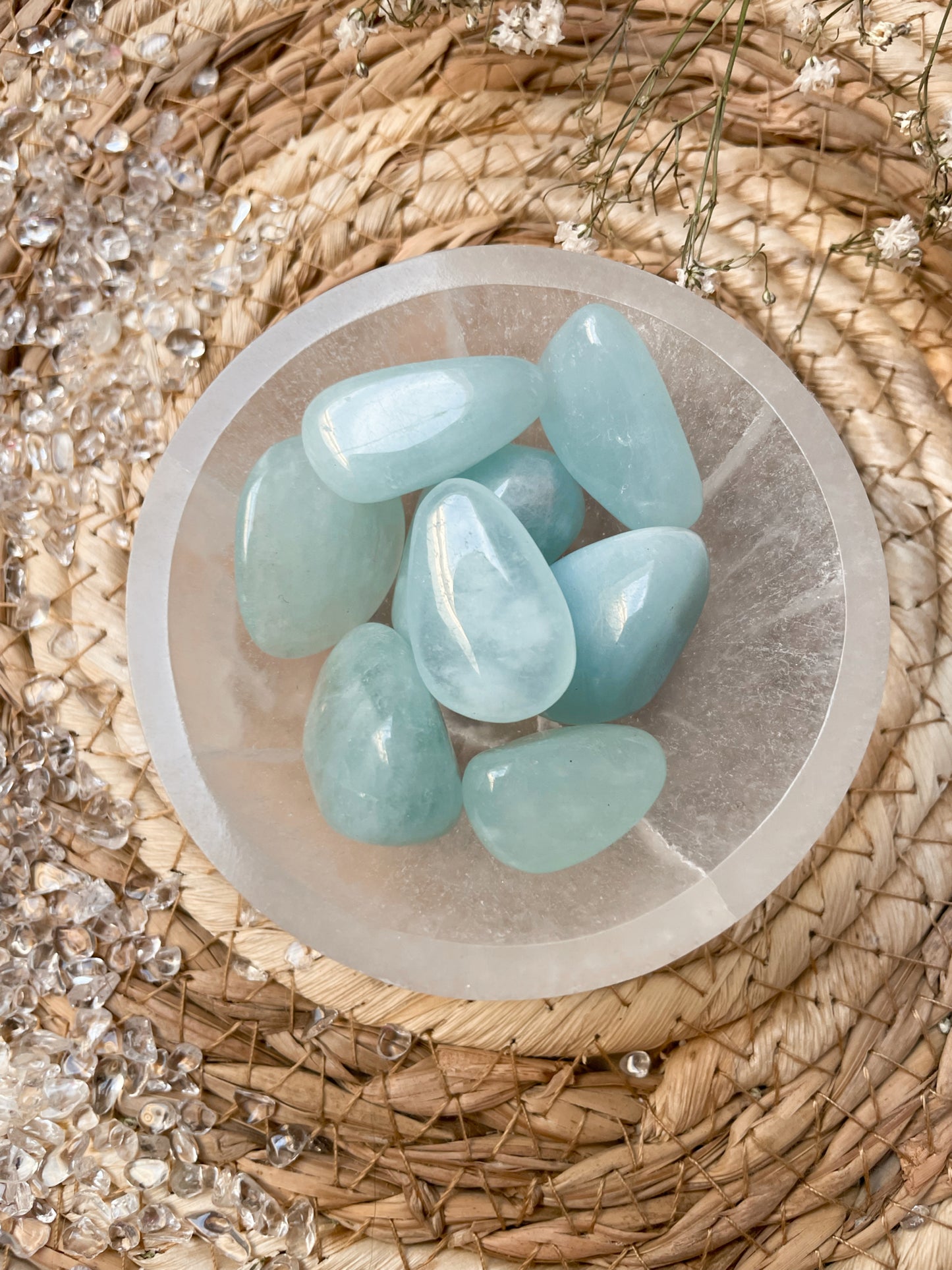 Aquamarin Trommelstein