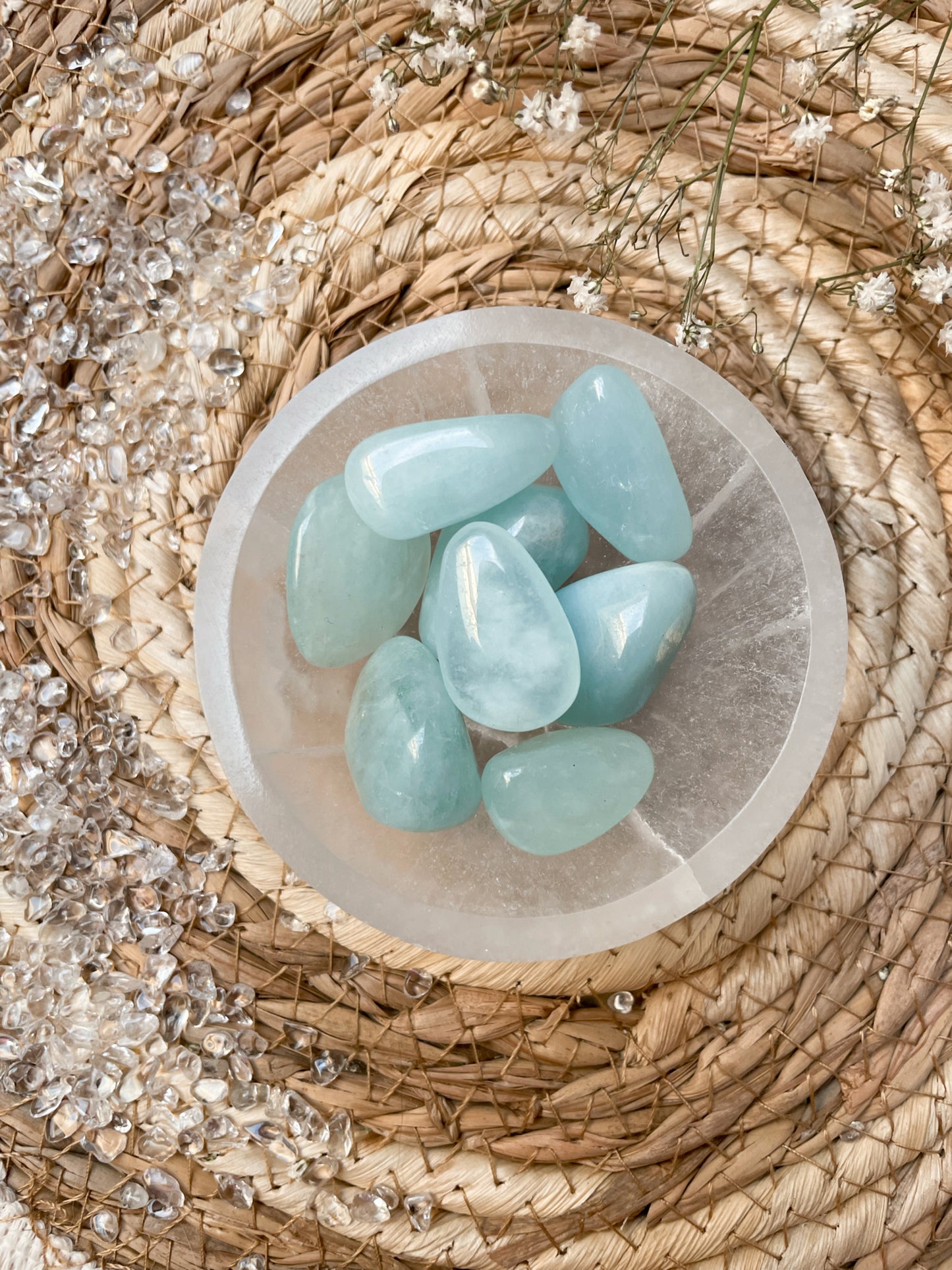 Aquamarin Trommelstein