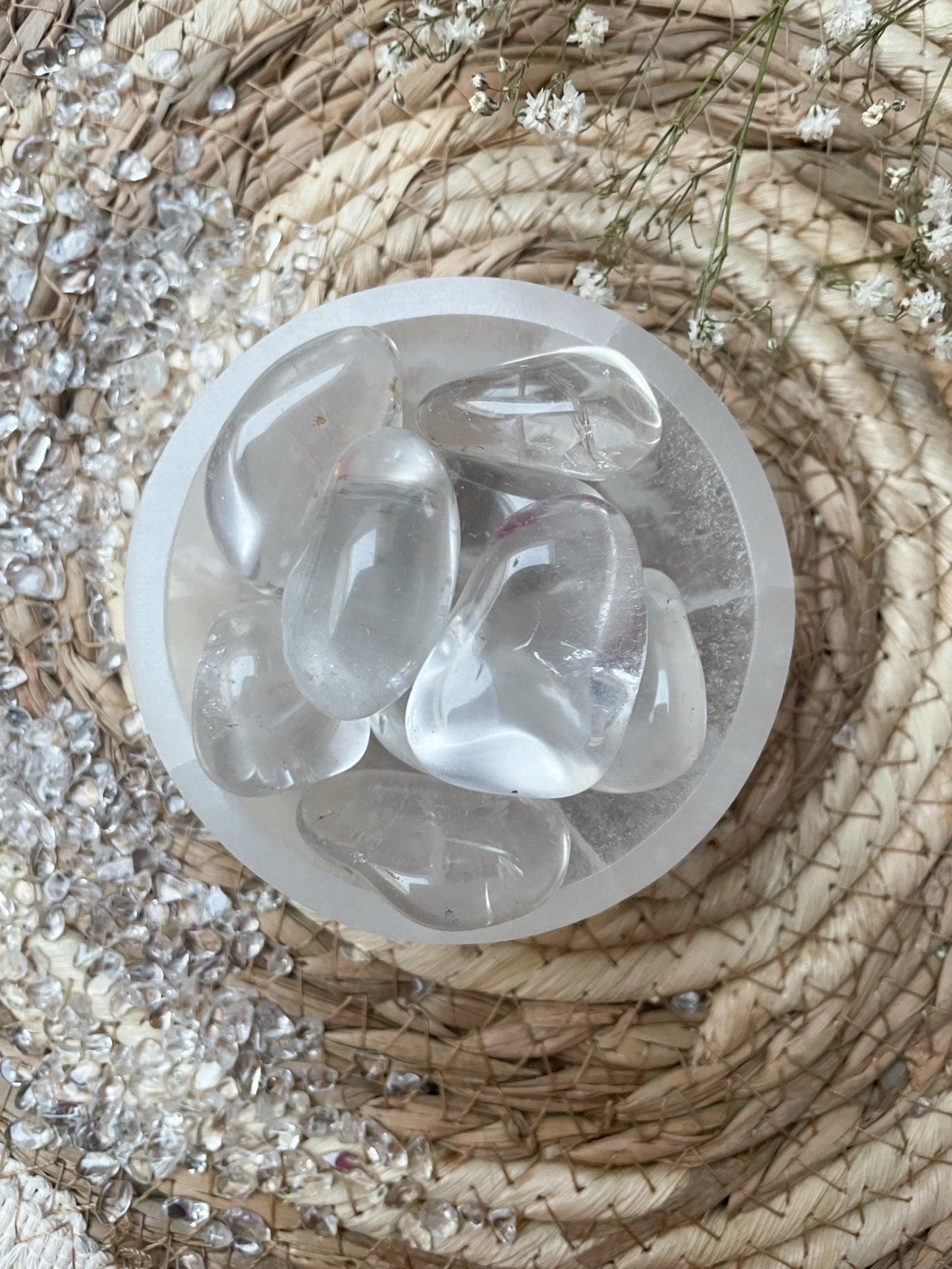 Bergkristall Trommelstein A-Qualität