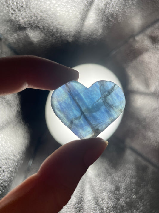 Blau-Grünes Fluorit Herz, klein