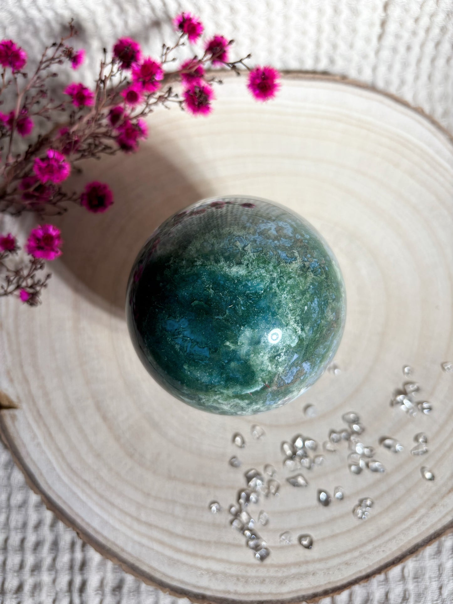 Druzy Moosachat Kugel Nr. 2