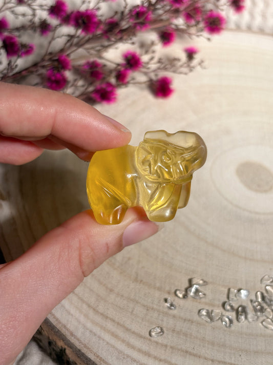 Fluorit Elefant, gelb 🐘